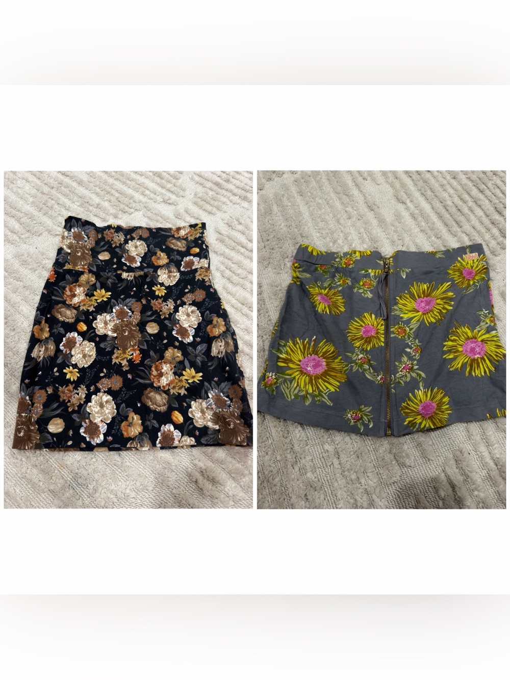 Billabong Floral Mini Skirt Duo - Black & Gray Floral